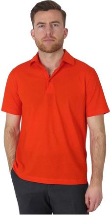 Herno Gebreide polo shirt - Heren - Polos - Oranje - L - Katoen - Tops