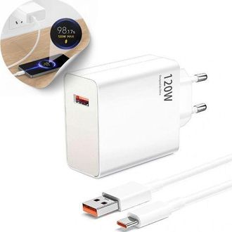 OEM Cargador Usb R&aacute;pido De 120 W Para Xiaomi 14t Pro / 13t Pro / 11t Pro, Cargador Turbo Con Cable Usb-c De 6 A Para Redmi Note 13 Pro+, 12 Pro+, 11 Pro+ 