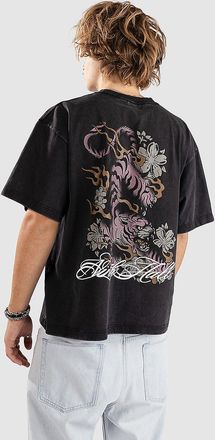 Ninth Hall Hidden Tiger Crop Camiseta negro