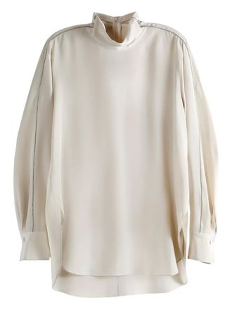 Brunello Cucinelli long-sleeve blouse - Neutrals