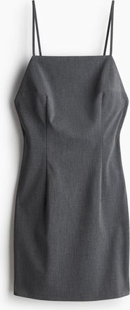 H&M Trägerkleid mit tiefem Rückenausschnitt - Grau