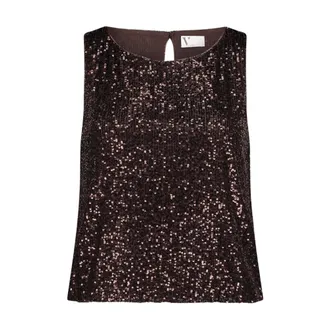 Vera Mont Dames, Tops, Bruin, Maat: 2XL