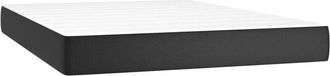 vidaXL Vidaxl - Colch&oacute;n De Muelles Ensacados Cuero Sint&eacute;tico Negro 140x200x20cm