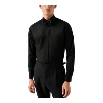 Eton Heren, Overhemden, Zwart, Maat: 4XL Katoen