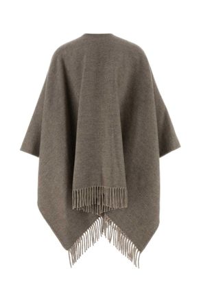 Fendi Cashmere Wool Cape - Gray