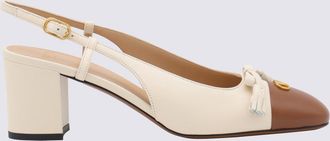 Valentino Garavani With Heel Butter White/Tobacco-Donna