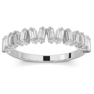 Pompeii3 1/2Ct Baguette Designed Anniversary Band 14k Gold Lab Grown