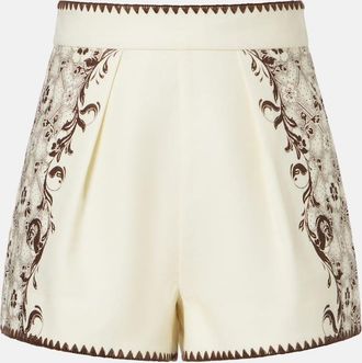 Alemais Al&eacute;mais Shorts in lino e cotone con stampa