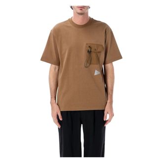 And Wander Heavy Cotton Pocket SS T - - Tops - Uomo - Marrone - L