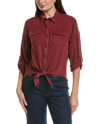 Xcvi Xcvi Tyrell Tie Front Blouse