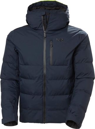 Helly Hansen Quilted Blue Puff Jacket with High Collar and Hood