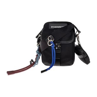 Dsquared2 Tas met afneembare pouch - Heren - Tassen - Zwart - Maat: ONE Size Leer