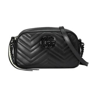 Gucci Tassen, Dames, Zwart, ONE Size, Leer, Marmont Small Camera Bag