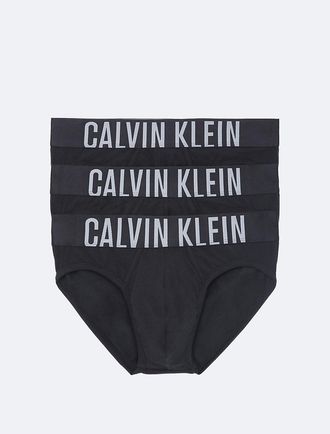 Calvin Klein Mens Intense Power Micro 3 Pack Hip Brief - Black - XL