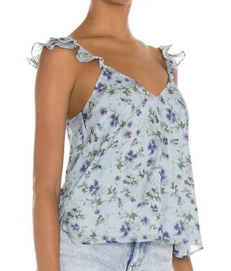 Cami NYC Cara Chiffon Cami In Blue Geranium
