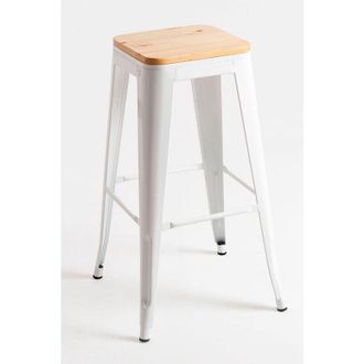 Regalos Miguel Regalos Miguel - Packs Taburetes Altos - Pack 2 Taburetes Torix Altos Madera Natural - Blanco