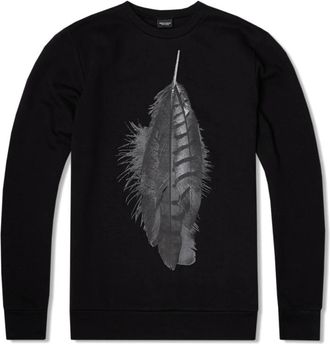 Marcelo Burlon Plume Sweatshirt - Heren - Sweatshirts - Zwart - M - Katoen - Hoodies & sweatvesten
