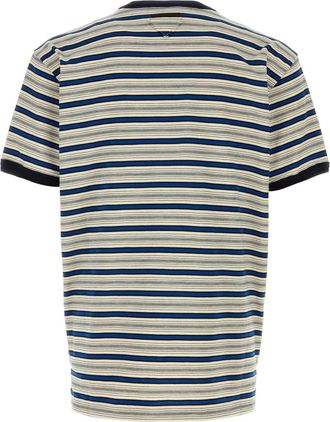 Prada Mens Embroidered Cotton T-Shirt Avorio+divisa Exterior