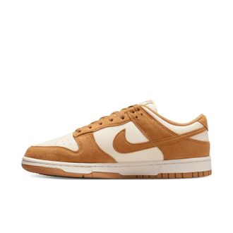 Nike Womens Dunk Low Sneakers In Coconut Milk Flax