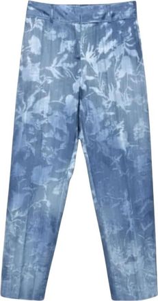Ermanno Scervino Cropped Broeken - Dames - Vrijetijds broeken - Blauw - 2XS - Broeken