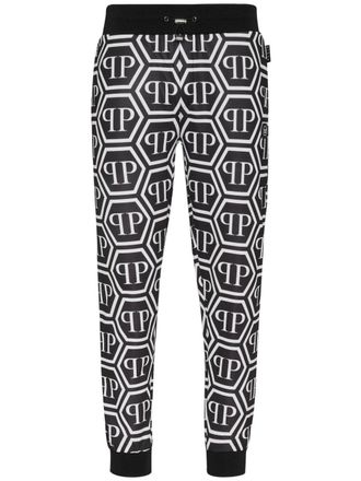 Philipp Plein monogram track pants - Black