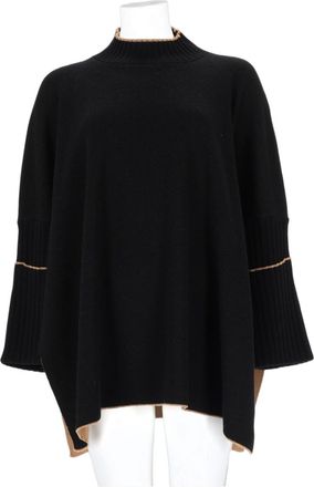 Herno Oversized Knit Top With Ribbed Detailing And Asymmetrical Hem