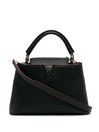 Louis Vuitton Borsa a tracolla Taurillon Capucines BB - Nero
