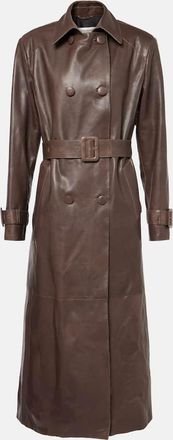 Nour Hammour Tate suede trench coat