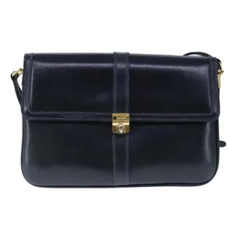 Bally Tweedehands leren schoudertassen - Dames - Pre-owned - Blauw - Maat: ONE Size Leer