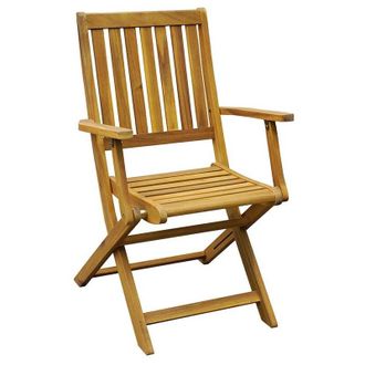 Gardenia Sedia amalfi pieghevole con braccioli in legno di acacia