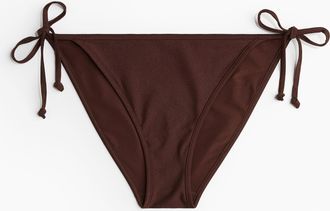 H&M Tie-Tanga Bikinihose - Brown