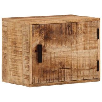 vidaXL Comodino a Parete 40x30x25 cm in Legno Massello di Mango vidaXL