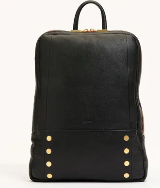 Hammitt Hammitt Hunter Backpack Black Brushed Gold Red Zip Lrg