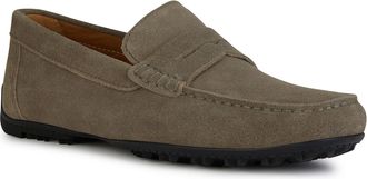 Geox U KOSMOPOLIS + GRIP Leren Heren Taupe Instappers