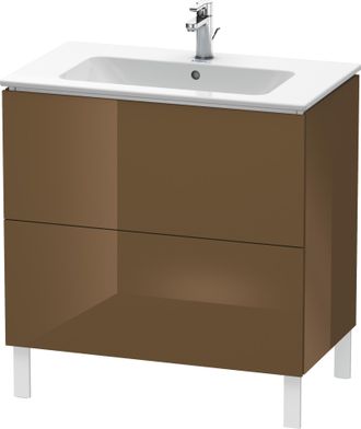 Duravit Duravit L-cube Vanity Unit Vertical, Anchura 820mm, Profundidad 481mm, 2 Extra&iacute;bles, Adecuado Para M&iacute; Por Starck Art&iacute;culo 233683, Color: Marr&oacute;n Oliva 