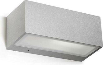 Leds - C4 Leds-c4 - Nemesis Aluminium - 1 Light Outdoor Wall Light Grey IP54, E27