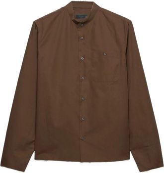 Prada Overhemd met borstzak en kraag - Bruin