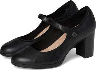 Clarks Bayla Lily Womens Shoes Black Leather : 9.5 B - Medium