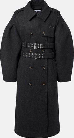 Ganni Belted wool and cashmere-blend coat