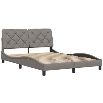 vidaXL Cama Sin Colch&oacute;n Tela Gris Taupe 140x190 Cm Vidaxl