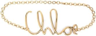 Chlo&eacute; Vintage Gouden Riem met C-Design - Dames - Riemen - Geel - ONE Size - Accessoires