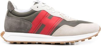 Hogan H601 low-top sneakers - men - Calf Suede/Rubber/Fabric/Fabric - 8 - Neutrals
