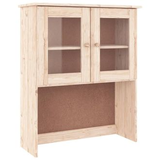 Berkfield Home Highboard ALTA 77x35x165 cm Solid Wood Pine in Light Tan | Size: 77 x 35 x 165 cm
