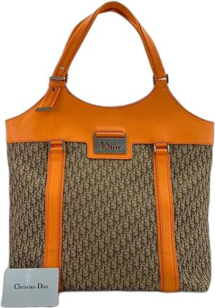 Dior Orange Canvas Tote Bag (Pre-Owned)