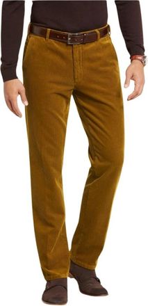 Meyer Zachte en Comfortabele Cord Broek in Camel - Heren - Straight fit broeken - Bruin - L - Katoen - Broeken