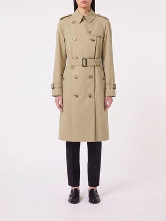 Burberry Trench doppiopetto in cotone con cintura e mostrine sulle spalle