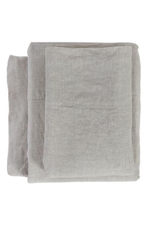 Pom Pom at Home Parker Linen Sheet Set in Flax at Nordstrom, Size California King