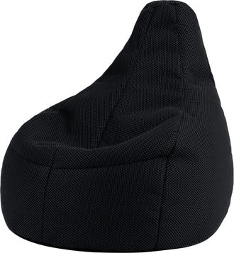 Icon Brand Puf de malla con respaldo inclinado para juegos en negro