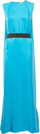 Roksanda Ilincic Satijnen jurk met ruches - Blauw