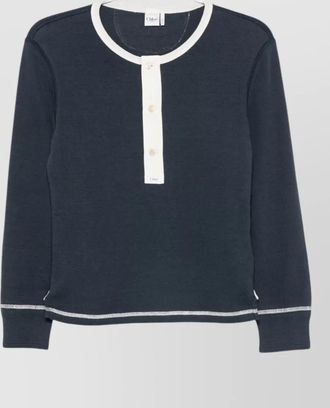 Chlo&eacute; cotton crew-neck cardigan